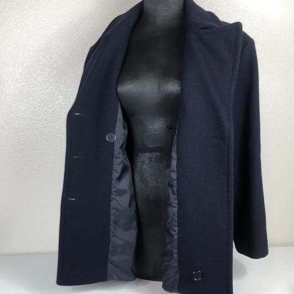 Mario De Pinto Pea Coat Women’s Size Medium Navy Wool Double Breasted FallWinter - Picture 16 of 16